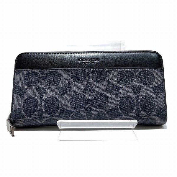 Coach Signature F58112 Zip Wallet Black