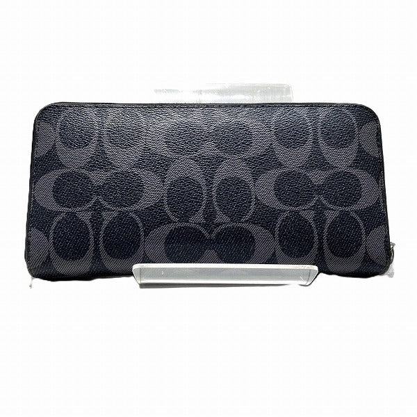 Coach Signature F58112 Zip Wallet Black