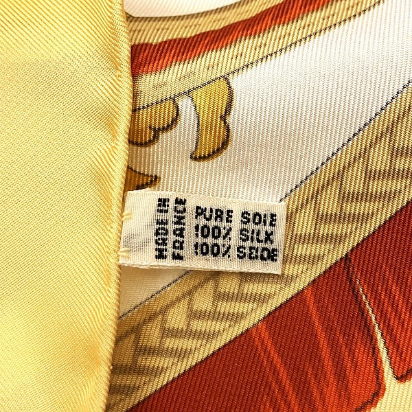 Celine Silk Scarf Yellow Red