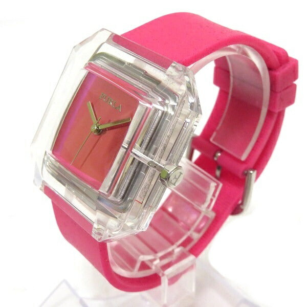 Furla Ladies' Plastic Case Watch, Quartz, Plastic/SS/Rubber, Pink
