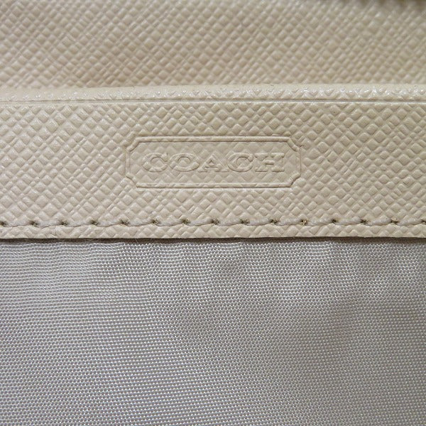 Coach Signature PVC Leather Zip-Around Wallet in Good Condition