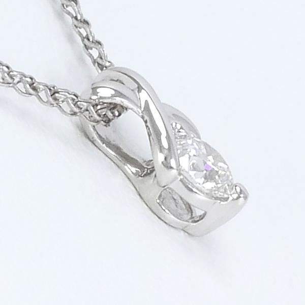 Women's 2.0g Platinum PT900/PT850 Diamond Necklace, Approximately 39cm, with 0.225 SI1 Diamond and Appraisal