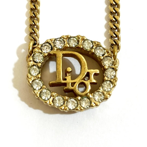 Dior Rhinestone Necklace 4.3cm×1.5cm in Good Condition