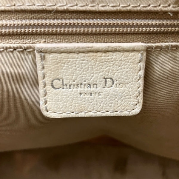 Dior Trotter Embroidered Canvas Leather Tote Bag in Fair Condition