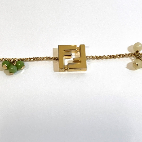 Fendi Metal FF Logo Chain Bracelet 21cm×1cm in Great Condition