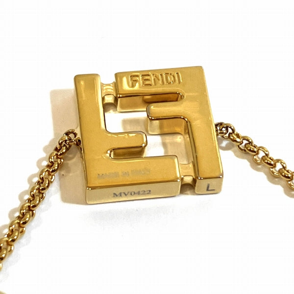 Fendi Metal FF Logo Chain Bracelet 21cm×1cm in Great Condition