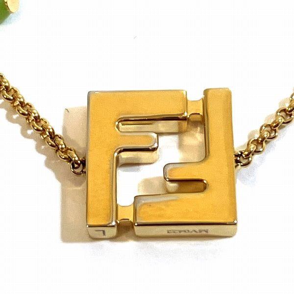 Fendi Metal FF Logo Chain Bracelet 21cm×1cm in Great Condition