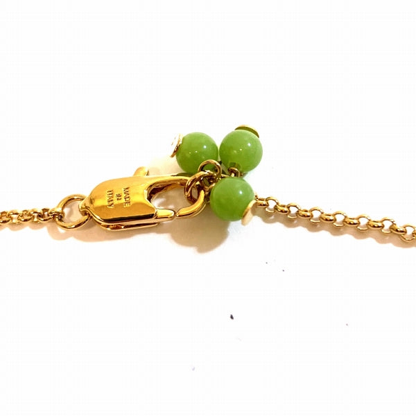 Fendi White Light Green Stone FF Logo Chain Bracelet in Great Condition