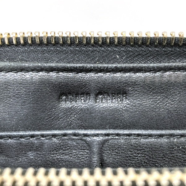 Miu Miu Matelassé Leather Zip Around Wallet