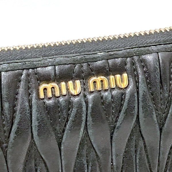 Miu Miu Matelassé Leather Zip Around Wallet