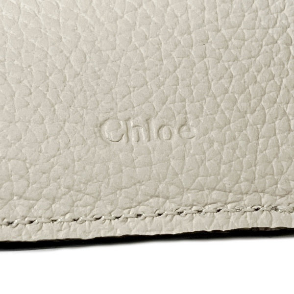 Chloe Ivory Leather Tri-Fold Wallet in Good Condition