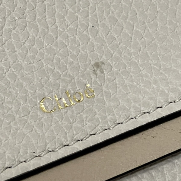 Chloe Ivory Leather Tri-Fold Wallet in Good Condition