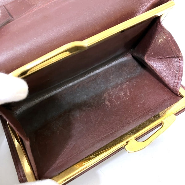 Cartier Must Line Leather Tri-Fold Wallet in Fair Condition