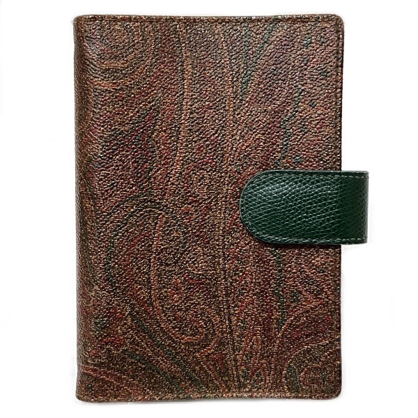 Etro Leather Paisley Notebook Cover in Good Condition