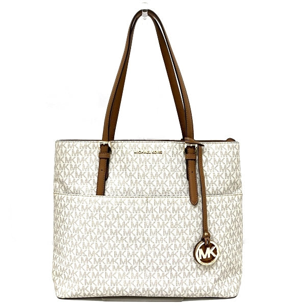 Michael Kors MK Pattern Leather Tote Bag in Good Condition