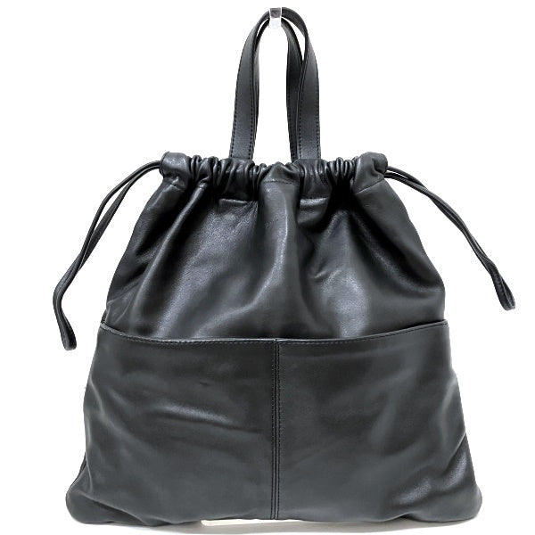 Agnes B Leather Drawstring Handbag Unisex in Good Condition