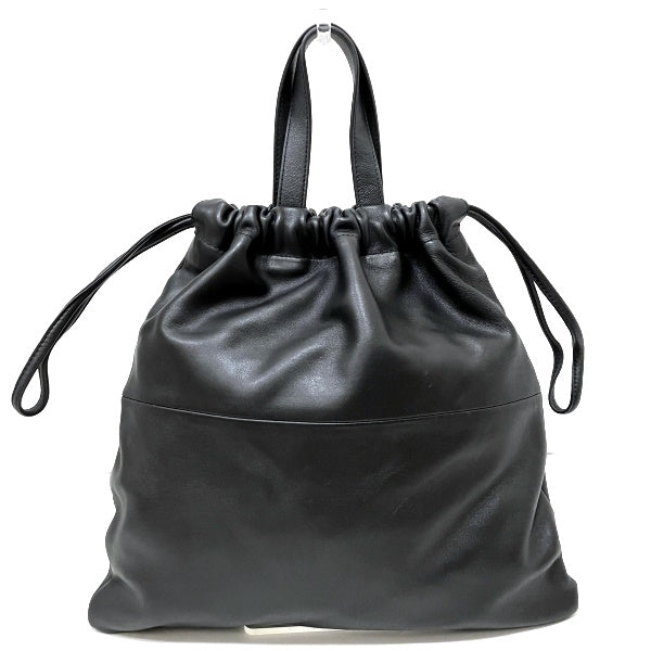 Agnes B Leather Drawstring Handbag Unisex in Good Condition