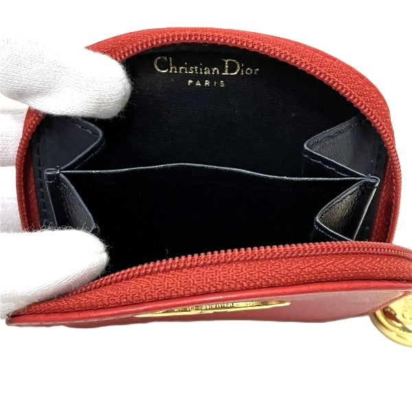 Dior Leather CD Logo Coin Case Wallet