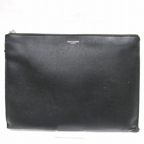 Yves Saint Laurent Leather Clutch Bag 397295 in Good Condition