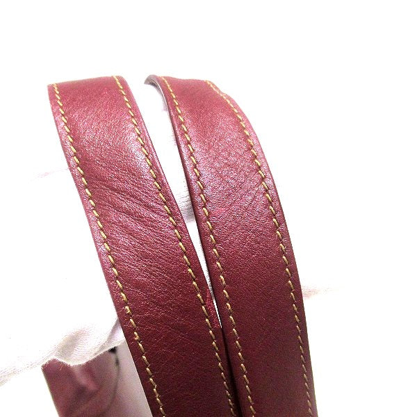 Cartier Must Line Bordeaux Leather Briefcase in Good Condition