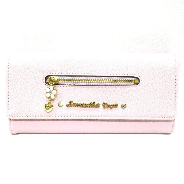 Samantha Vega Pink Leather Long Wallet in Great Condition