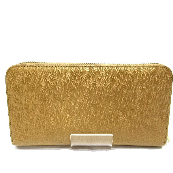 Dior Beige Leather Long Wallet CD Logo