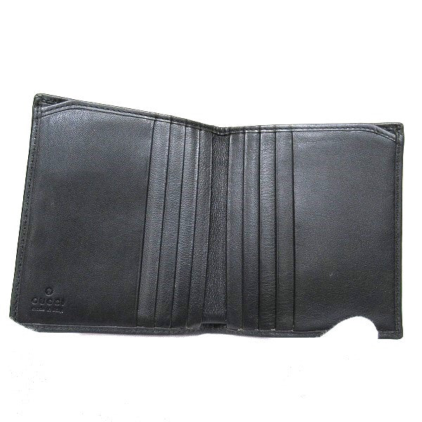 Gucci Leather Wallet Black 28995