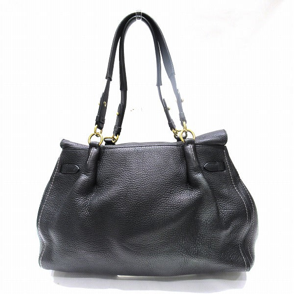 Salvatore Ferragamo Gancini Leather Tote Handbag in Good Condition