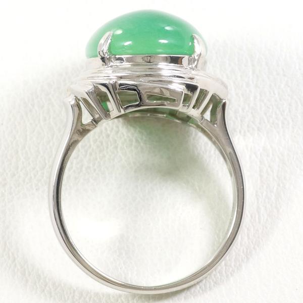 PT900 Platinum Jade Ring Size 12 in Excellent Condition