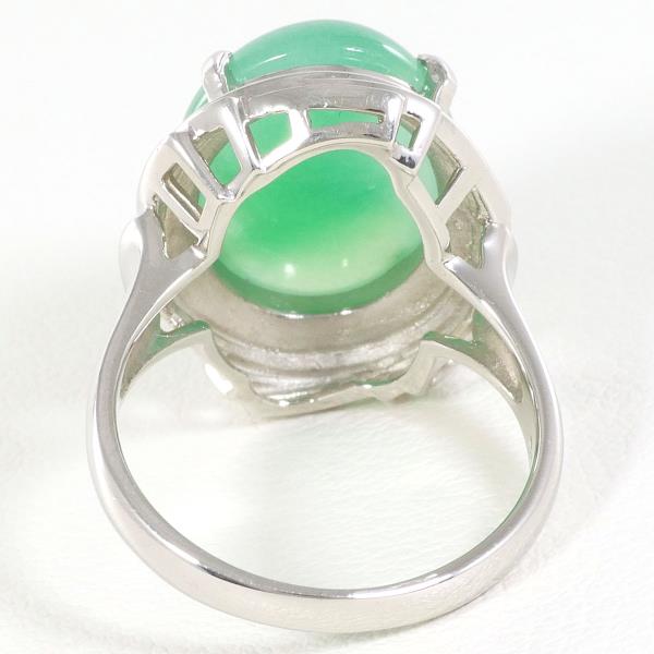 PT900 Platinum Jade Ring Size 12 in Excellent Condition