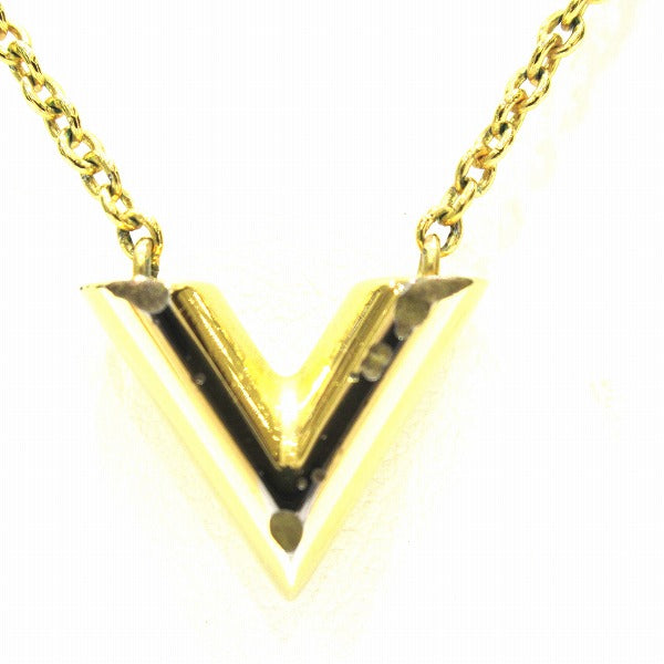 Louis Vuitton Essential V Necklace Gold M61083 in Good Condition