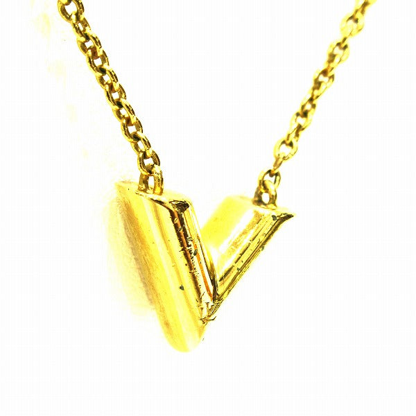 Louis Vuitton Essential V Necklace Gold M61083 in Good Condition