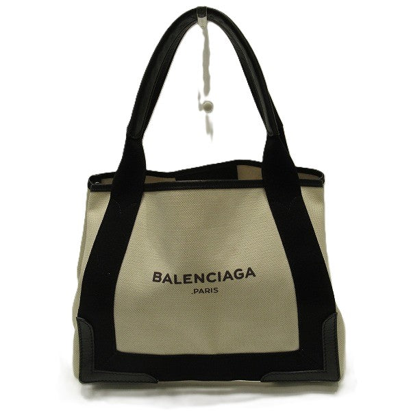 Balenciaga Navy Cabas S Canvas Handbag 339933