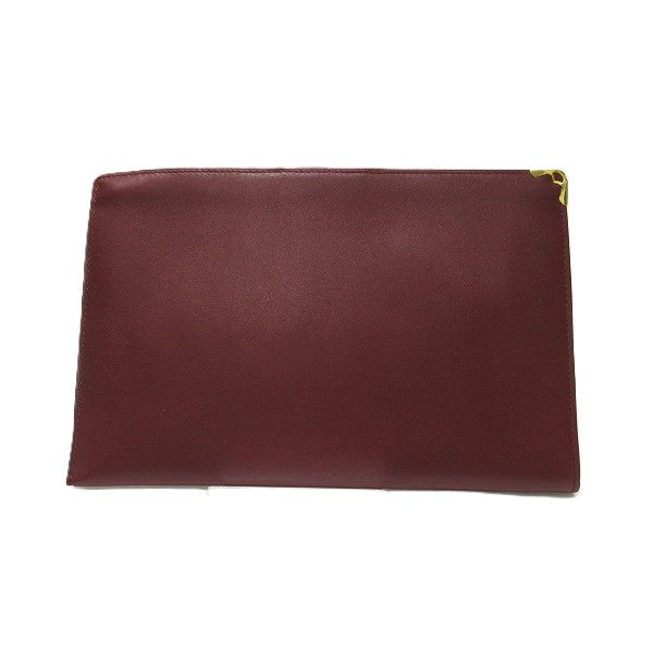 Cartier Must Line Bordeaux Suede Pouch in Good Condition