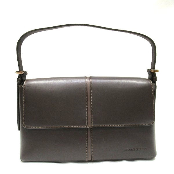 Burberry Brown Leather Shoulder Bag in Good Condition