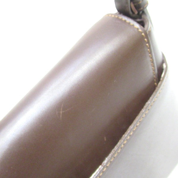 Burberry Brown Leather Shoulder Bag in Good Condition