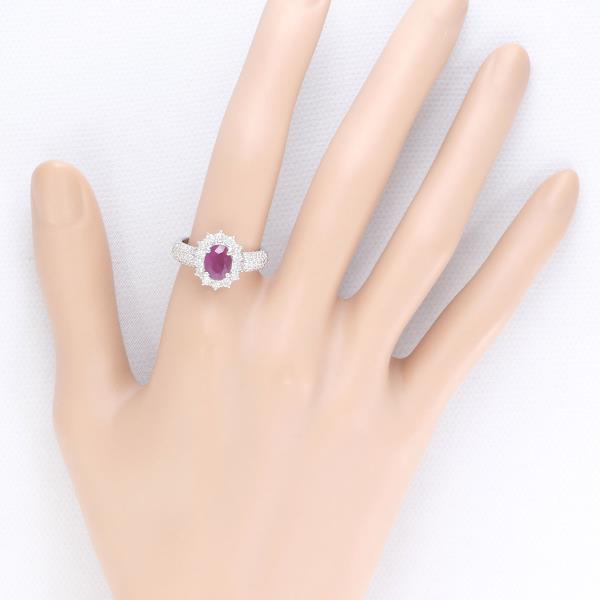 PT900 Platinum Ruby Ring 12 in Excellent Condition