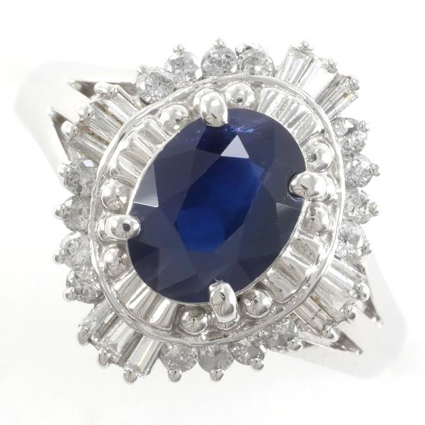 PT900 Platinum Sapphire Ring 11.5 in Excellent Condition