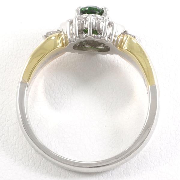 PT900 Platinum K18 Yellow/Pink Gold Diopside Ring in Excellent Condition