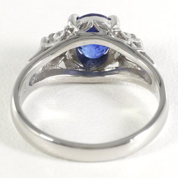 PT900 Platinum Sapphire Ring 7.5 in Excellent Condition