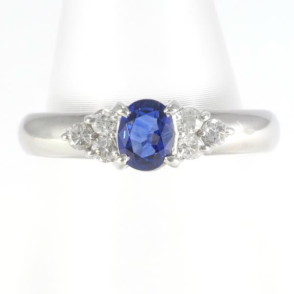 PT900 Platinum Sapphire Ring 8.5 in Excellent Condition