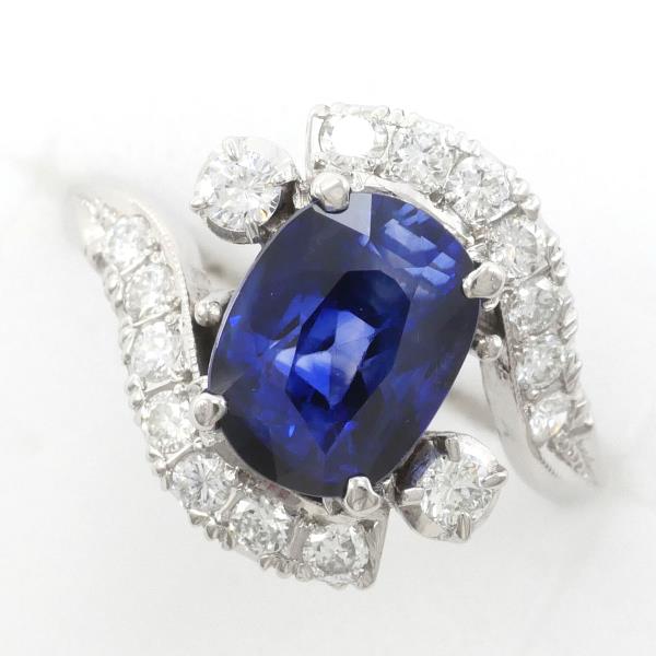 Platinum Sapphire Ring Size 10