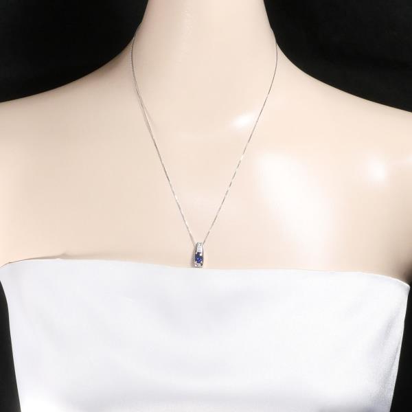 PT900 Platinum PT850 Necklace Royal Blue Sapphire