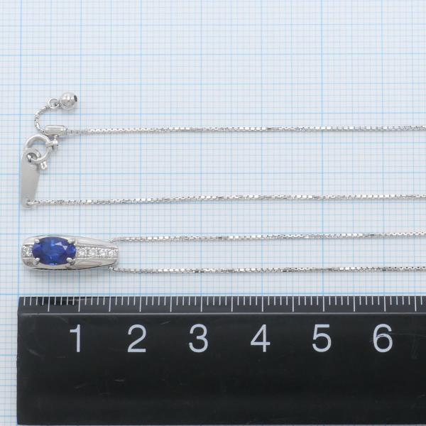 PT900 Platinum PT850 Necklace Royal Blue Sapphire