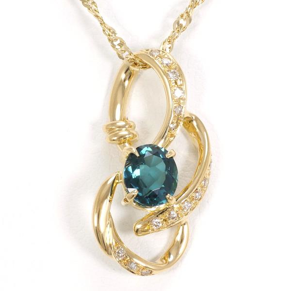 K18 Yellow Gold Tourmaline Necklace in Pristine Condition