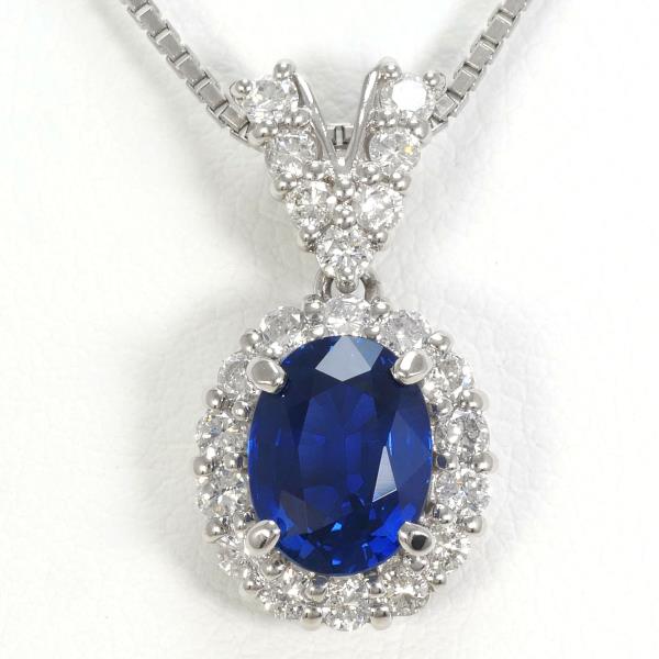 PT900 Platinum PT850 Necklace Sapphire