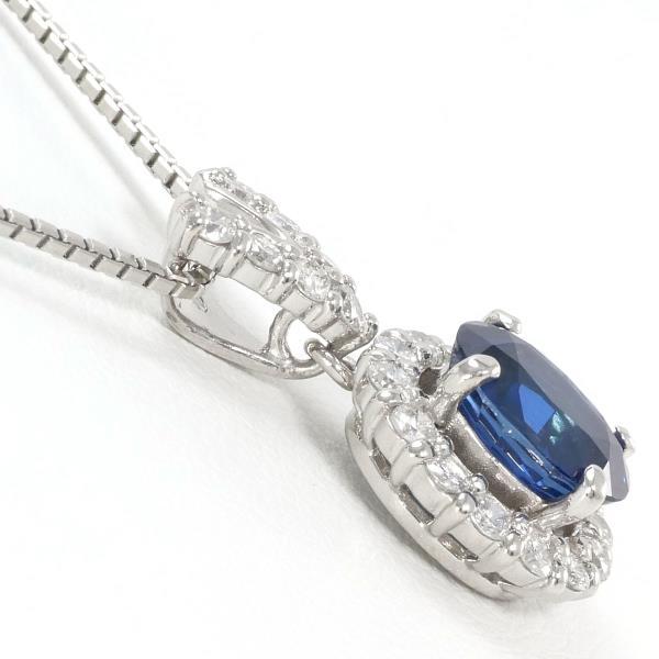 PT900 Platinum PT850 Necklace Sapphire in Excellent Condition