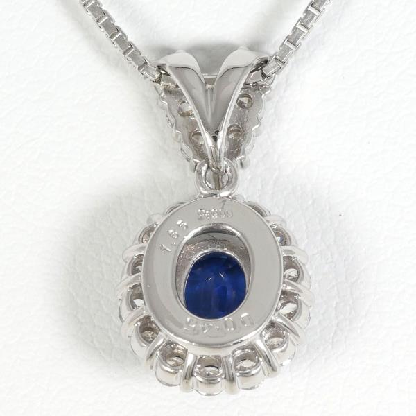 PT900 Platinum PT850 Necklace Sapphire in Excellent Condition