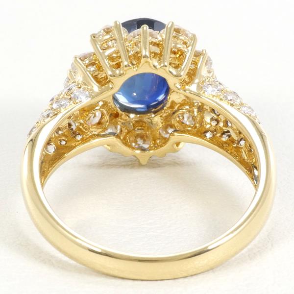 K18 Yellow Gold Sapphire Ring 13.5