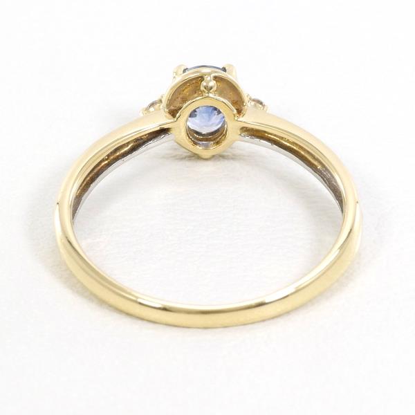 PT900 Platinum K18 Yellow Gold Sapphire Ring in Excellent Condition